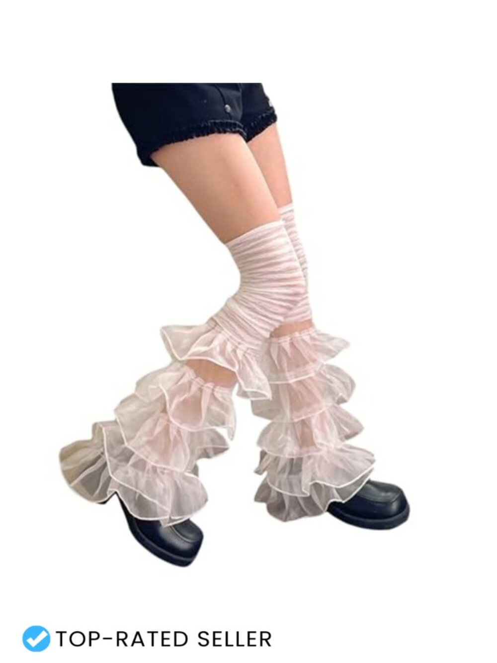 Lace Ruffle Leg Warmers Harajuku Slouch Boot Cuffs Cosplay